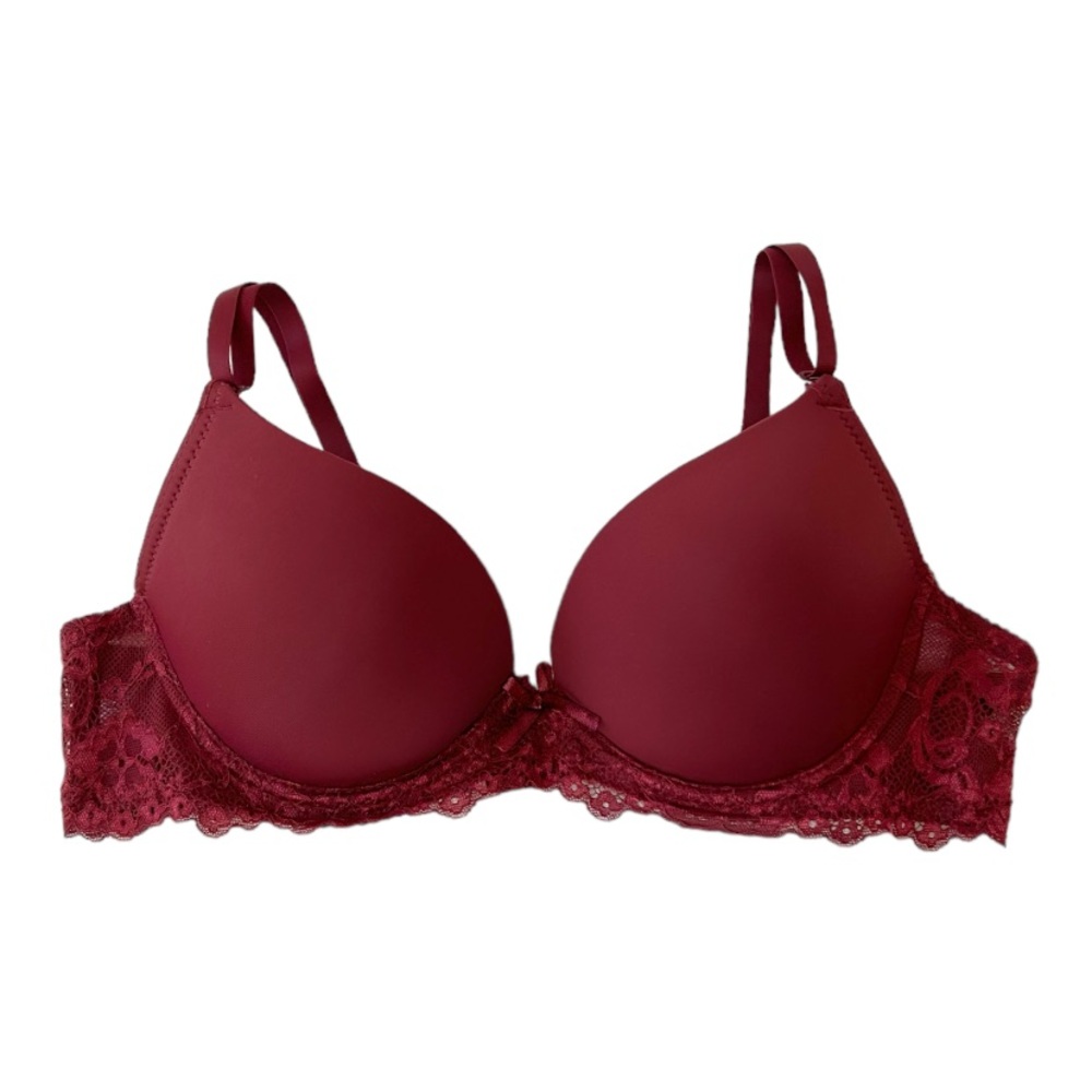 Maroon Biweier Padded Push-up Bra